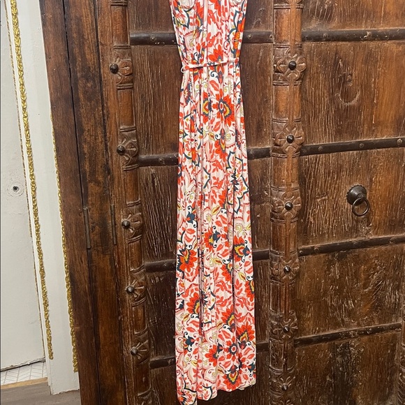 NWT Boden Multi Color Geometric Floral Halter Maxi Dress Size 6P - Picture 8 of 10